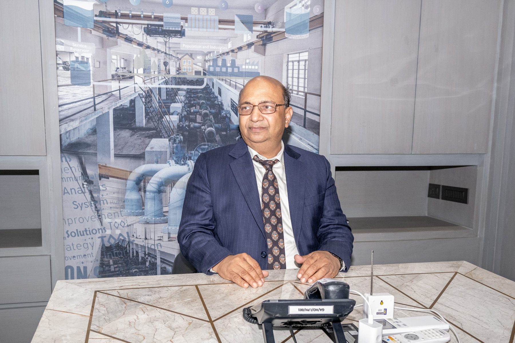 CMA Vinod Kumar Agrawal, founder of VKA Strategic Partners, at his desk